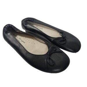 Kathryn Kerrigan Melanie Women's Leather Black Ballerina Flat Loafers 37…